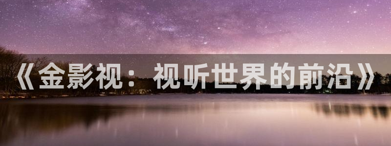 激情欧美影院在线观看：《金影视：视听世界的前沿》